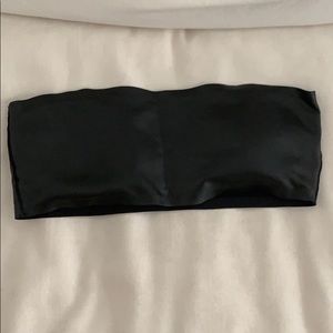 Faux leather bandeau with cups